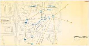 Neuordnung des Gebietes um den Mehringplatz, Berlin-Kreuzberg Schinkelwettbewerb 1963: Lageplan (Korrespondenz des Literarischen)