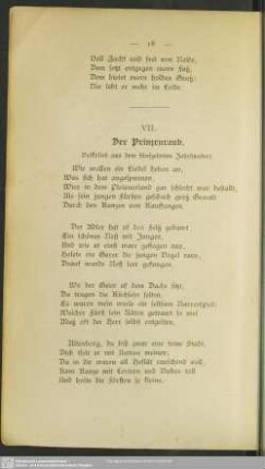 VII. Der Prinzenraub