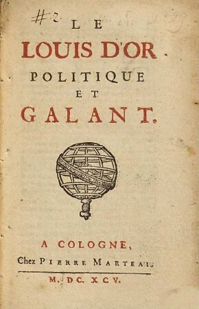 Le Louis D'Or Politique Et Galant