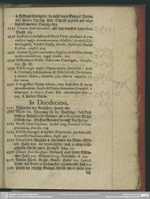 [Libri] In Duodecimo