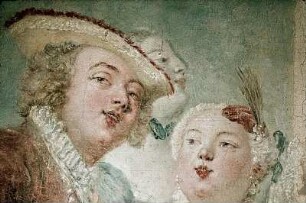 Hofgesellschaft auf einem Maskenball