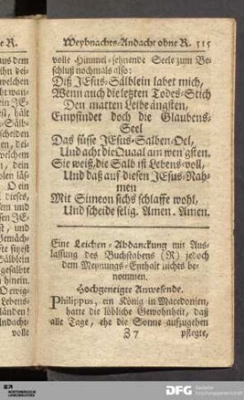 Leichen-Abdanckung