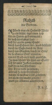 Rahab die Getreue.