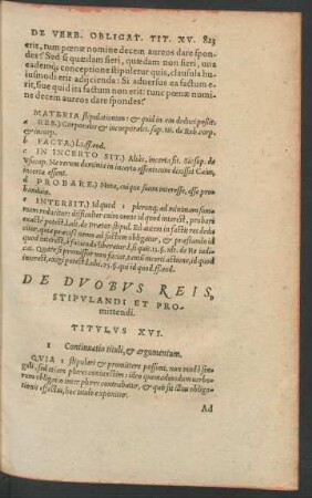 De Duobus Reis, Stipulandi Et Promittendi. Titulus XVI.