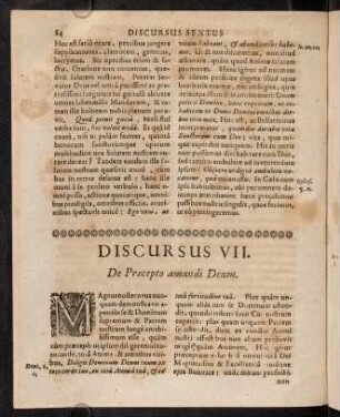 84-97, Discursus VII. De Praecepto amandi Deum.