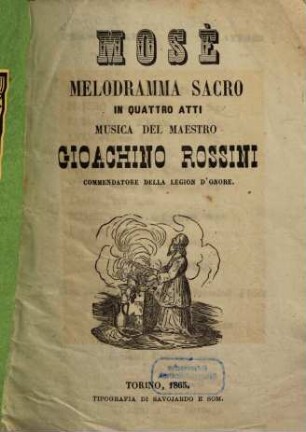 Mosé : melodramma sacro in quattro atti