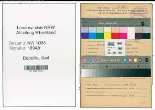 Entnazifizierung Karl Deptolla , geb. 14.08.1908 (Hauer)