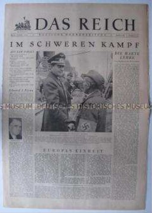 Wochenzeitung "Das Reich" mit einem Bildbericht über die "Organisation Todt"