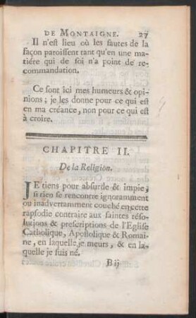 Chapitre II. De la Religion