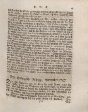 Der thüringische Feldzug, November 1757