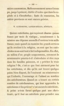 8. Catéchistes, catéchuménats, hôpitaux