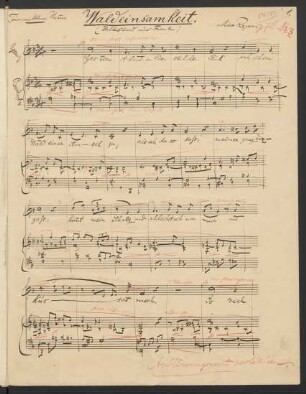 Waldeinsamkeit; V, pf; RWV 76,3; op. 76,3