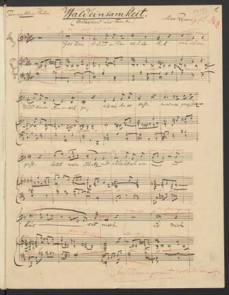 Waldeinsamkeit; V, pf; RWV 76,3; op. 76,3