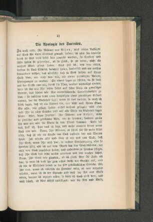 Die Apologie des Socrates.