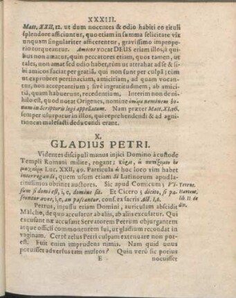 X. Gladius Petri.