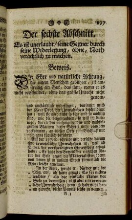 Der sechste Abschnitt.