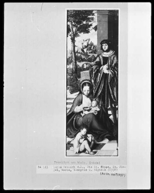 Der Torgauer Altar — Die heilige Sippe — Maria Kleophas und Alphäus mit zwei Söhnen