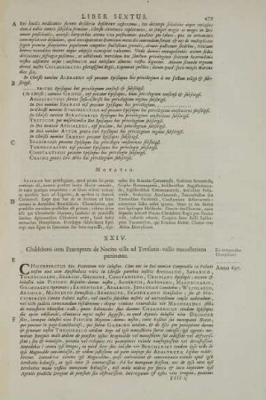 XXIV. Childeberti item Praeceptum de Nocito villa ad Tunsonis - vallis monasterium pertinente.