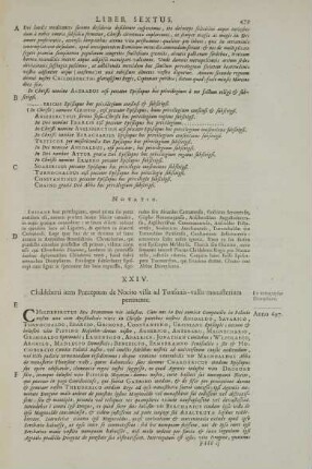 XXIV. Childeberti item Praeceptum de Nocito villa ad Tunsonis - vallis monasterium pertinente.