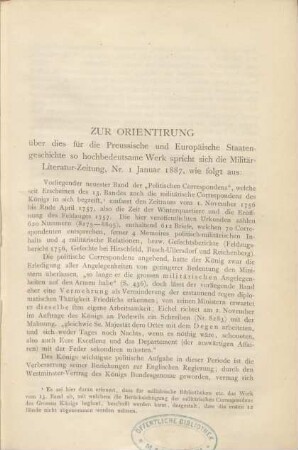 Zur Orientirung
