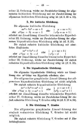 4. Die Gleichung V. Grades.