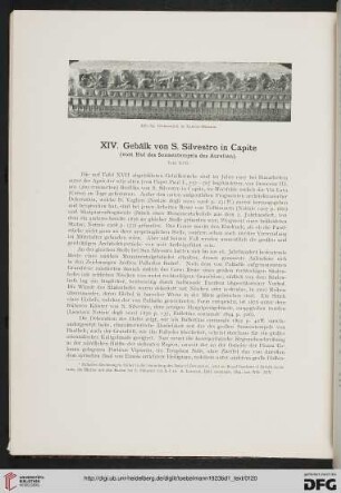 XIV: Gebälk von S. Silvestro in Capite
