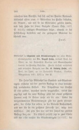 560-562 [Rezension] Bibliothek der Symbole und Glaubensregeln der alten Kirche