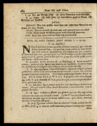 Dom. XX. Post Trinit. Epist. Ephes. V. v. 15-21.