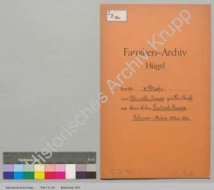 Fünf Schreiben von Petronella Krupp an Friedrich Krupp