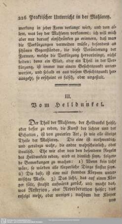 III. Vom Helldunkel.