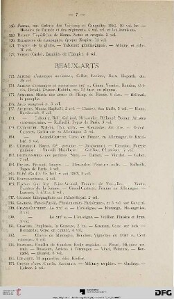 Beaux-arts (Nr. 173-199)