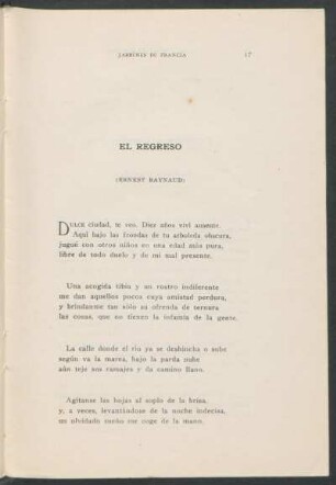 El regreso