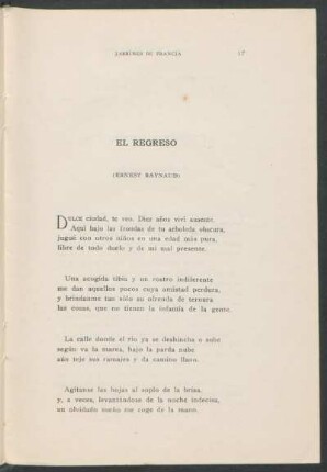 El regreso