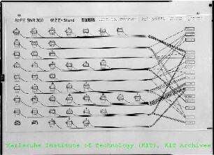 Schautafel des bauzugehörigen Forschungs- und Entwicklungsprogramms (BzFE) des Schnellen Natriumgekühlten Reaktors (SNR 300) vom 24.02.1975