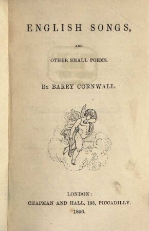 English Songs, and other small poems : A new Edition, with additions