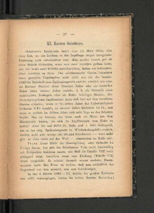 XI. Kanton Solothurn.