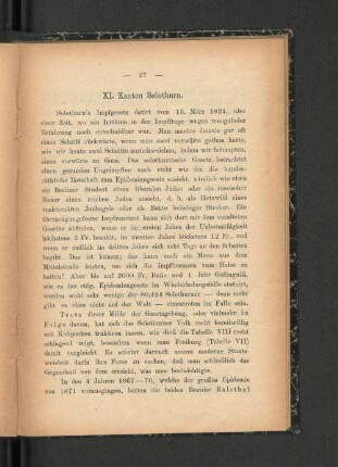 XI. Kanton Solothurn.