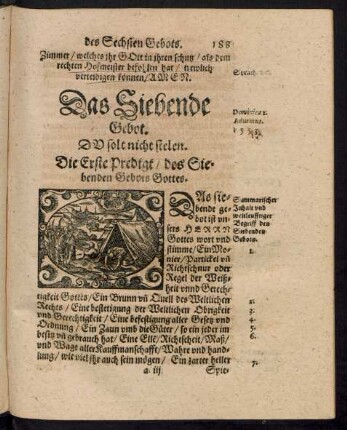 Die Erste Predigt/ des Siebenden Gebots Gottes.