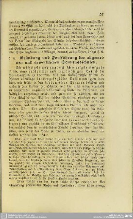 § 6. Gründung und Fortführung der allgemeinen und gewerblichen Sonntagsschulen
