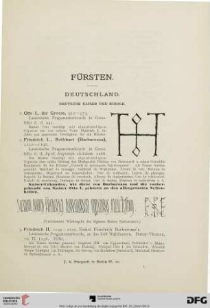 Fürsten (Nr. 1-476)
