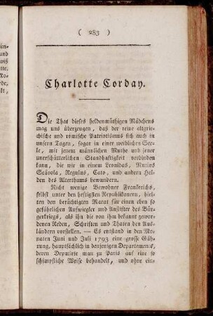Charlotte Corday.