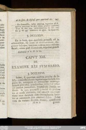 Caput XIII. De Examine Rei Summario.