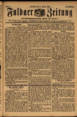 Ausgabe vom Dienstag, den 21. Januar 1896.