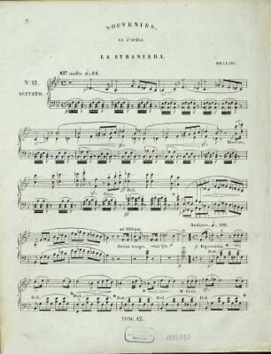 Souvenir de l'opéra La Straniera de Bellini : de l'op. 101, liv. 12
