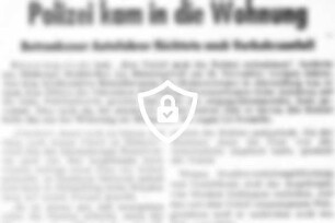 Polizei kam in die Wohnung