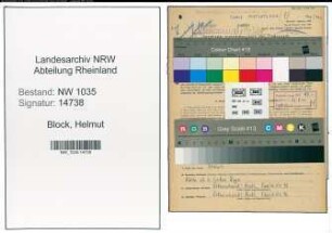 Entnazifizierung Helmut Block , geb. 30.12.1916 (Steiger)