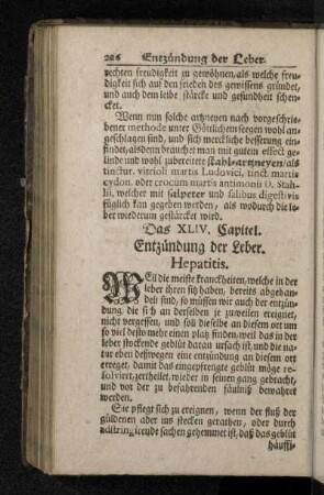 Das XLIV. Capitel. Entzündung der Leber. Hepatitis.
