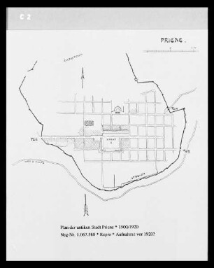 Plan der antiken Stadt Priene