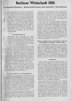 Berliner Wirtschaft 1966