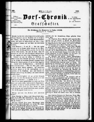 Dorf-Chronik & Grafschafter. 1853-1853